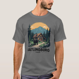 Camiseta Cabina de Gatlinburg Tennessee y oso negro