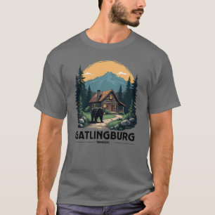 Camiseta Cabina de Gatlinburg Tennessee y oso negro