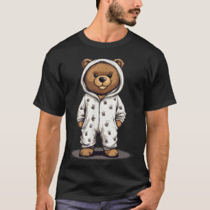 Camiseta Cabina De Oso De Pajama Cuta Para Pajamas Y Oso De