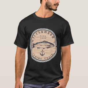 Camiseta Cabina de Pesca nombre familiar Wood Navy azul Rús