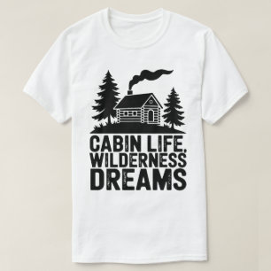 Camiseta Cabina de registro acogedora en la silueta foresta