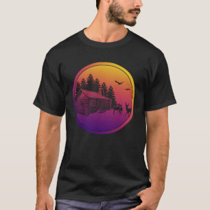 Camiseta Cabina de registro de retroonda de bosques de onda