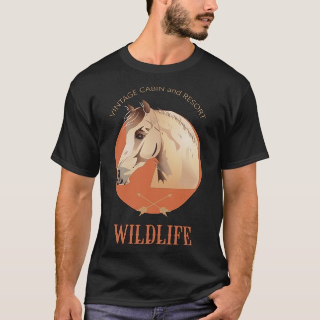 Camiseta Cabina de vida salvaje y Rótulo de Cabeza de Cabal (Anverso)