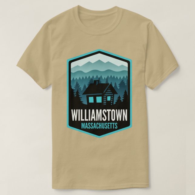 Camiseta Cabina de Williamstown Massachusetts Mountain Town (Diseño del anverso)