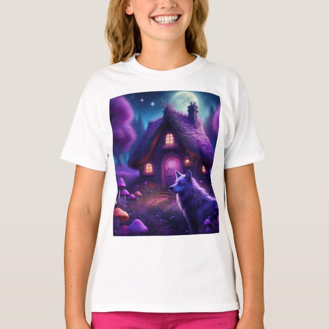 Camiseta Cabina Surrealista En El Bosque (Anverso)