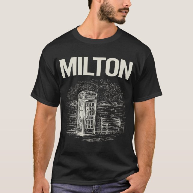 Camiseta Cabina telefónica antigua Milton (Anverso)