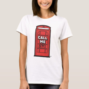 Camiseta Cabina Telefónica Roja Londres Llámame Arte Vector