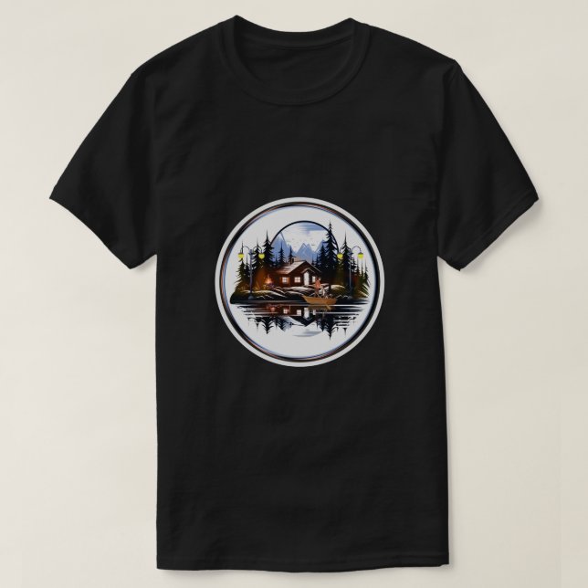 Camiseta Cabina Vintage - (Hermoso paisaje) (Diseño del anverso)