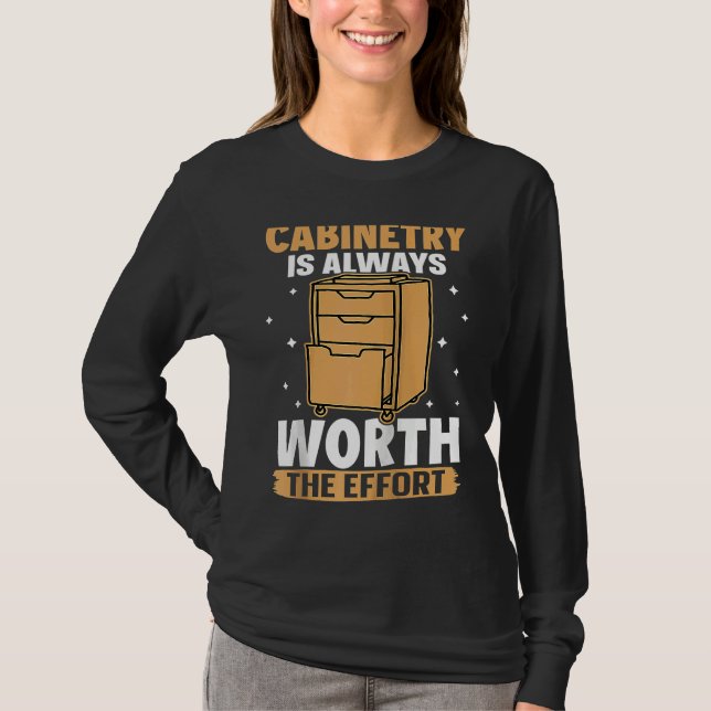 Camiseta Cabinetry Is Always Worth The Effort Raglan Baseba (Anverso)