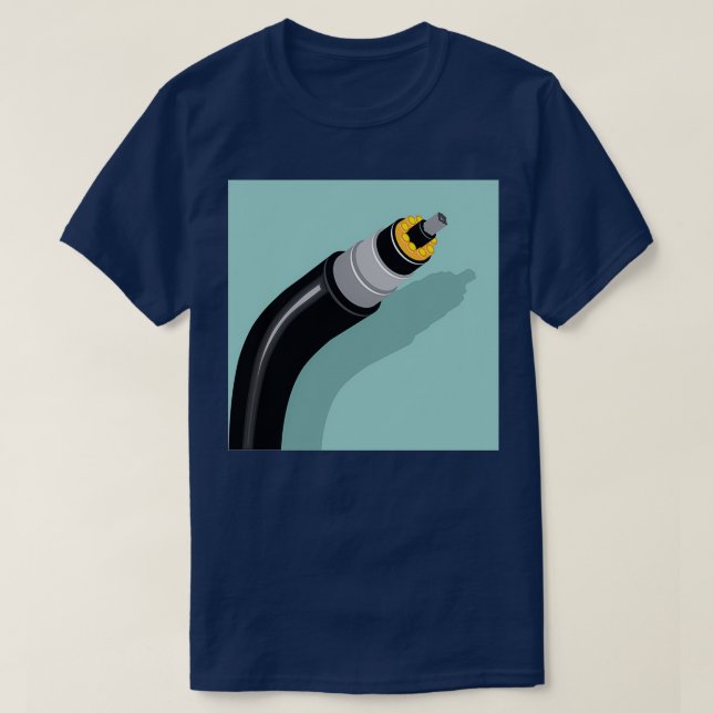 Camiseta Cable de fibra óptica (Diseño del anverso)