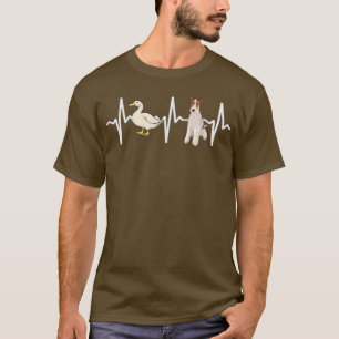 Camiseta Cable De Pato Blanco Para El Perro Del Corazón Ter