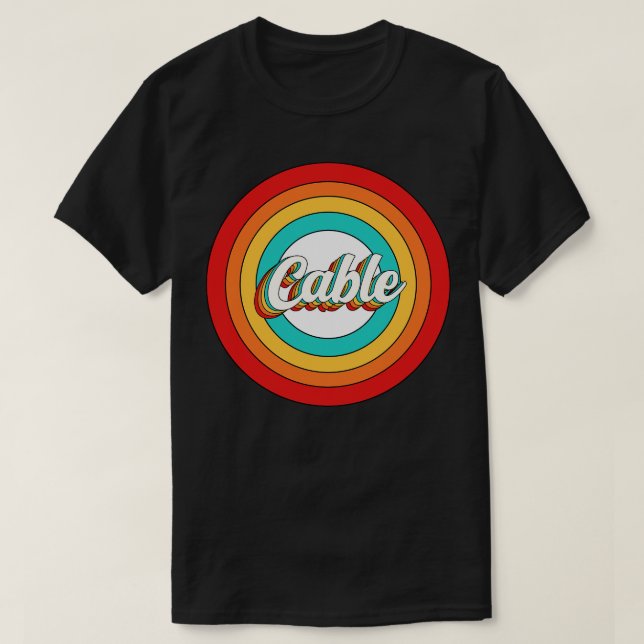 Camiseta Cable Nombre Shirt Vintage Cable Circle (Diseño del anverso)