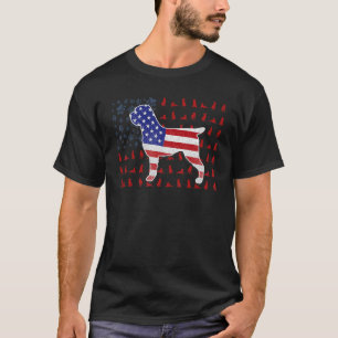 Camiseta Cableado Apuntando Griffon Bandera Americana 4 De