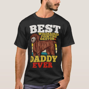 Camiseta Cableado apuntando Griffon Dog Dad Retro