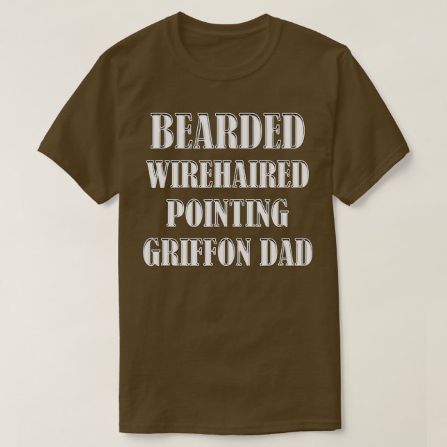 Camiseta Cableado con barba, señalando a Griffon Dad Dog Ow (Diseño del anverso)