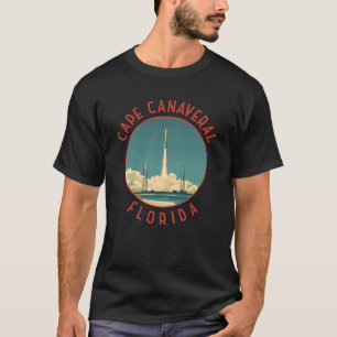 Camiseta Cabo Cañaveral Florida Círculo Distorsionado Retro