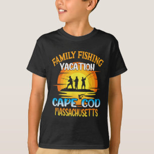 Camiseta Cabo Cod Machusetts Familia Fishing Vacation Sunse