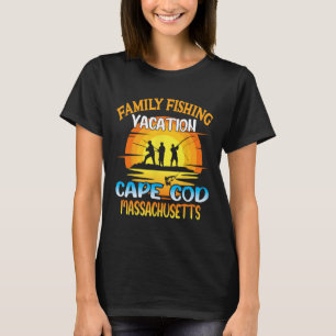 Camiseta Cabo Cod Machusetts Familia Fishing Vacation Sunse