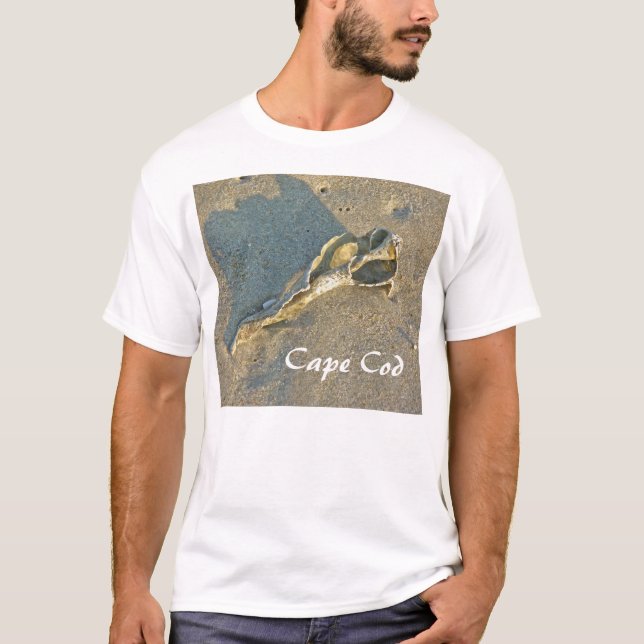 Camiseta Cabo Cod Massachusetts - Concha y Oleaje (Anverso)