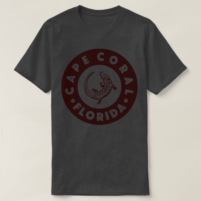 Camiseta Cabo Coral Florida Circle Brown (Diseño del anverso)