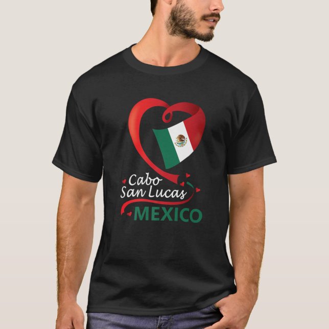 Camiseta Cabo San Lucas Baja California Sur México Bandera (Anverso)