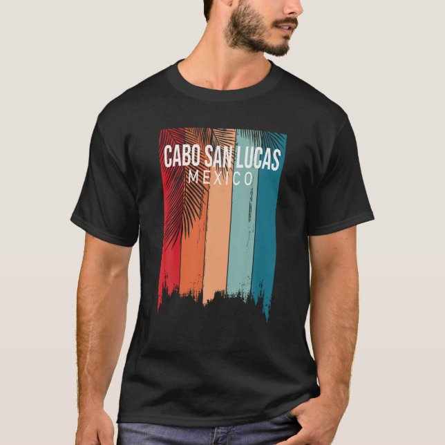 Camiseta Cabo San Lucas México Retro T Shirt (Anverso)