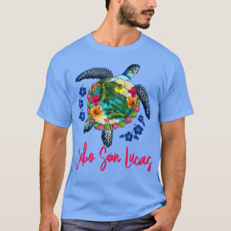 Camiseta Cabo San Lucas México Tortuga Hibiscus Summer