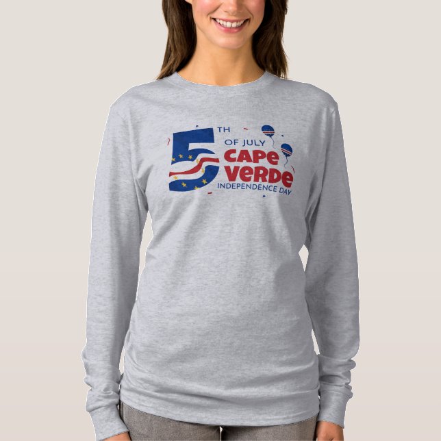 Camiseta Cabo Verde 5 de julio Independencia (Anverso)