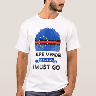 Camiseta Cabo Verde está llamando debo ir bandera de Cabo V