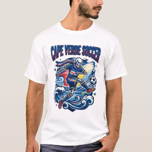 Camiseta Cabo Verde Fútbol Esqueleto Delantero Naciones Pre