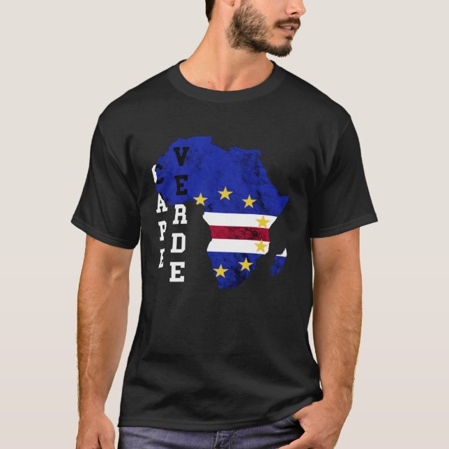 Camiseta Cabo Verde Mapa Isla Archipiélago de Raíces Cabo V (Anverso)