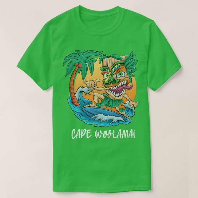 Camiseta Cabo Woolamai Australia Palm Tree Surfing Beach Va (Diseño del anverso)