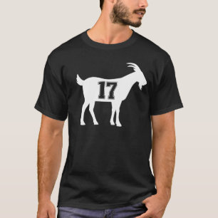 Camiseta Cabra 17 G.O.A.T. Número Diecisiete Cabra