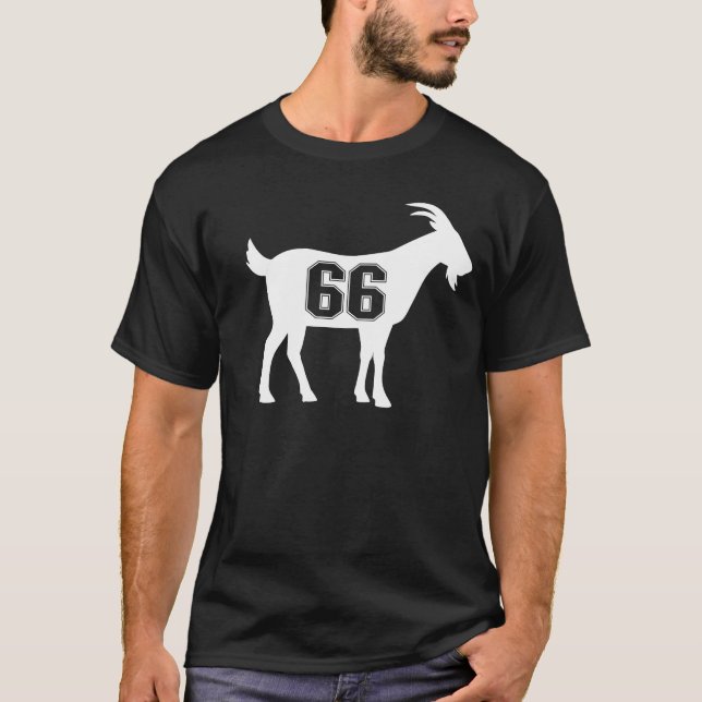 Camiseta Cabra 66 G.O.A.T. Número Sesenta Seis Cabra (Anverso)