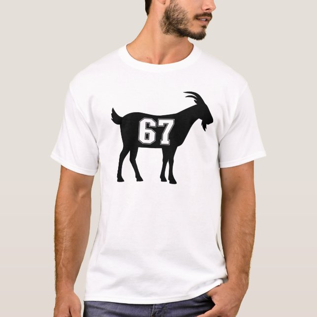Camiseta Cabra 67 G.O.A.T. Número Sesenta Y Siete Cabra (Anverso)