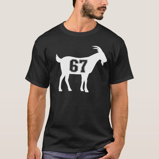 Camiseta Cabra 67 G.O.A.T. Número Sesenta Y Siete Cabra (Anverso)