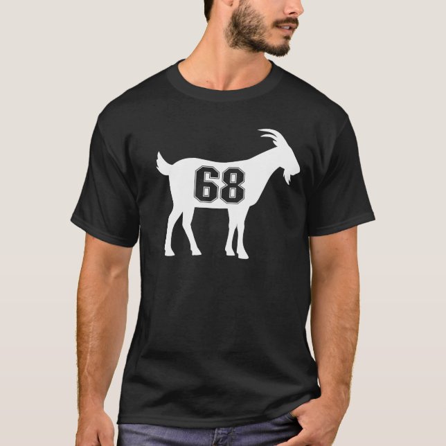 Camiseta Cabra 68 G.O.A.T. Número Sesenta Y Ocho Cabra (Anverso)