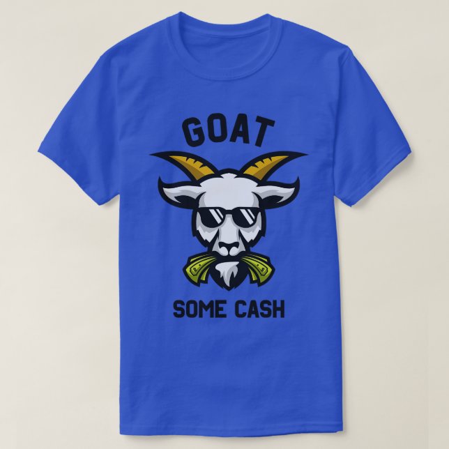 Camiseta Cabra algo de dinero gracioso cabra come dinero (Diseño del anverso)