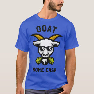 Camiseta Cabra algo de dinero gracioso cabra come dinero
