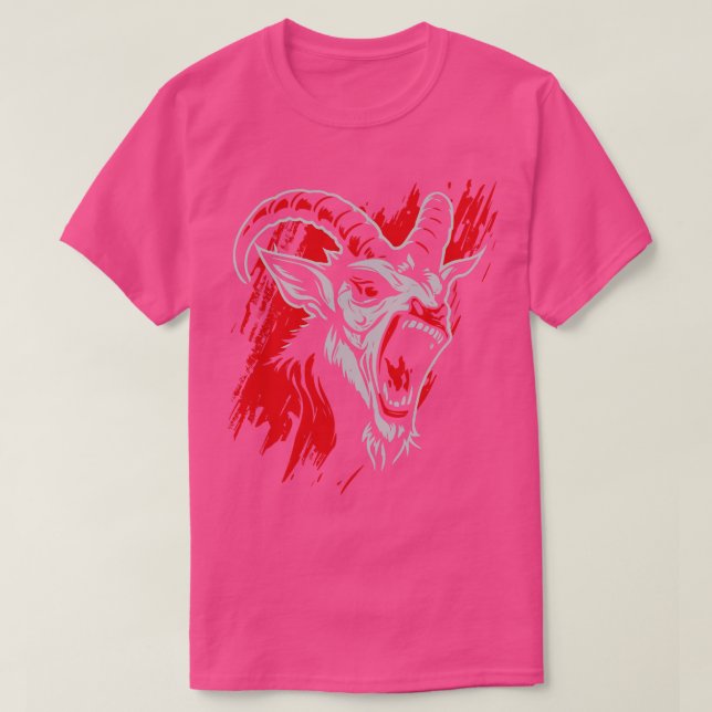 Camiseta Cabra aterradora gritando (Diseño del anverso)