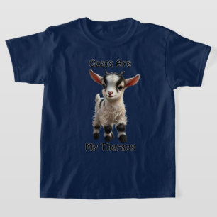 Camiseta Cabra bebé con pelaje esponjoso y expresión brilla