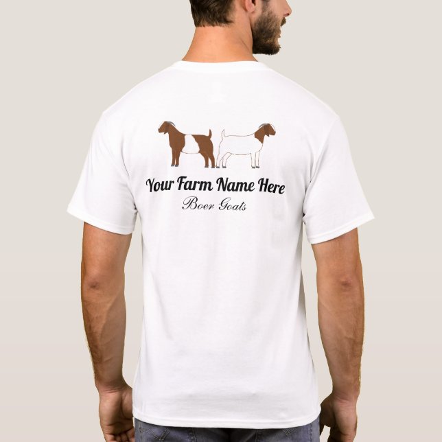 Camiseta Cabra Boer personalizada (Reverso)