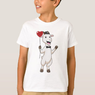 Camiseta Cabra como Groom con globo cardíaco