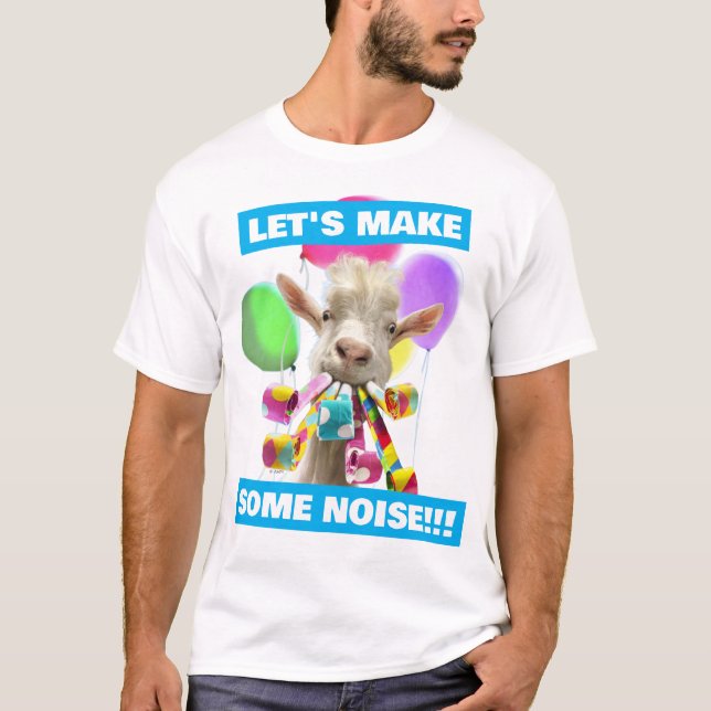 Camiseta Cabra con Silbatos de Fiesta (Anverso)