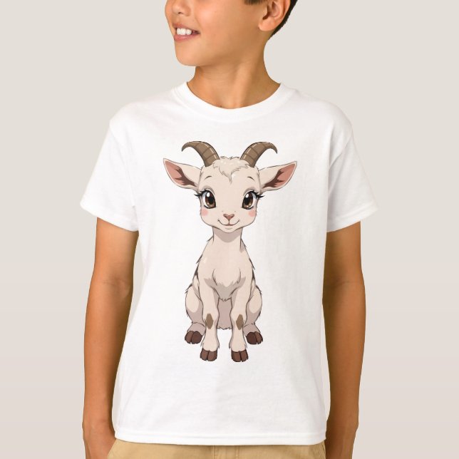 Camiseta Cabra de anime con ojos grandes (Anverso)