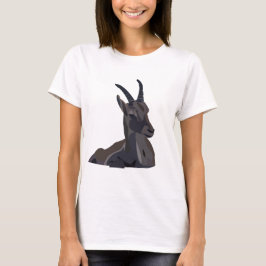 Camiseta Cabra de Arte Animal Ibex Goat