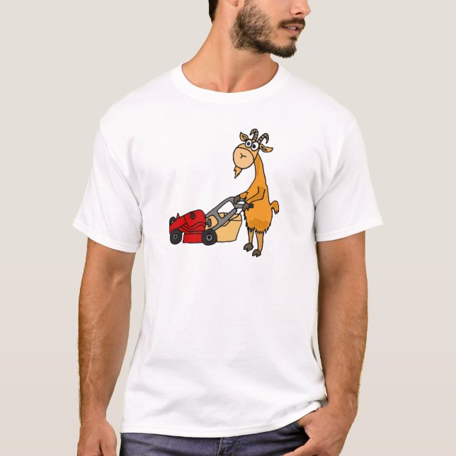 Camiseta Cabra de Billy divertida que empuja el dibujo (Anverso)