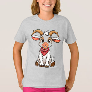 Camiseta Cabra de dibujos animados adorable