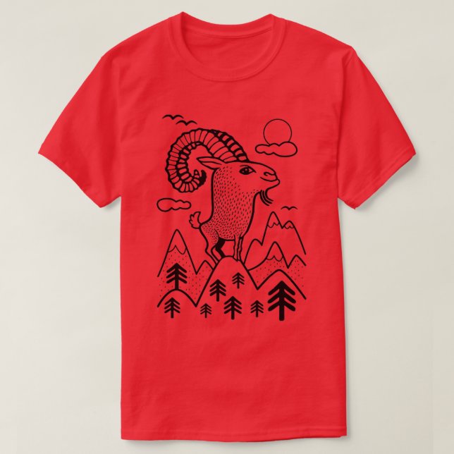 Camiseta Cabra de montaña (3) (Diseño del anverso)