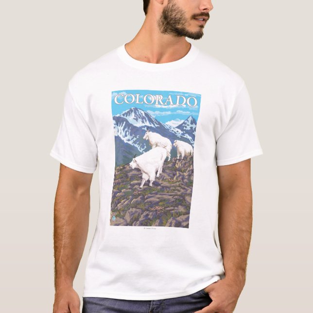Camiseta Cabra de montaña blanca FamilyColorado (Anverso)